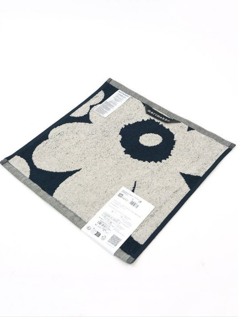 MARIMEKKO 3pc Unikko Mini Towel - Black/Offwhite - Picture 7 of 7